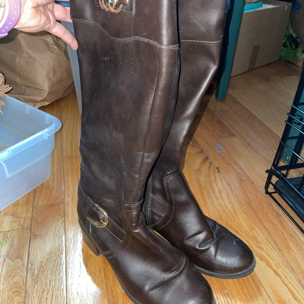 Tall brown boots